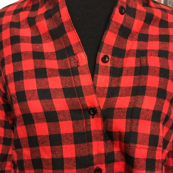 Plaid flannel long sleeve top - Picture 2 of 3